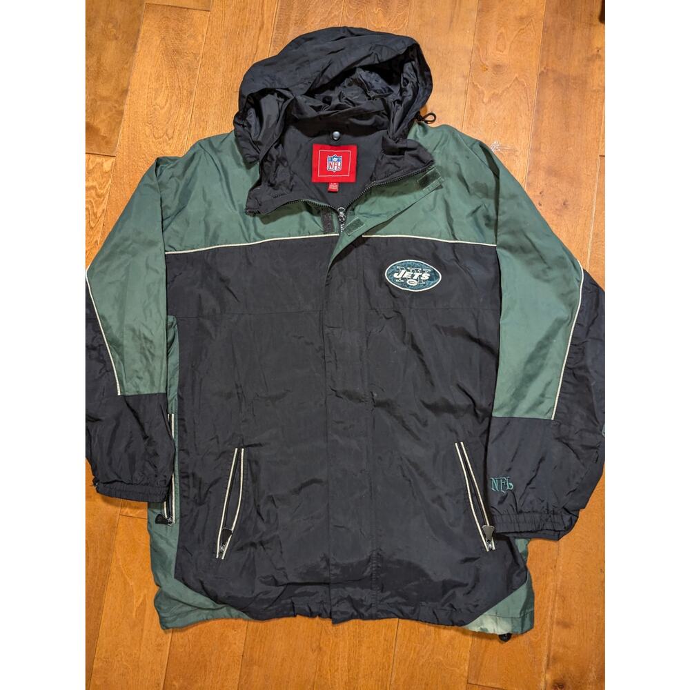 Vintage new York Jets coat jacket with hoodie